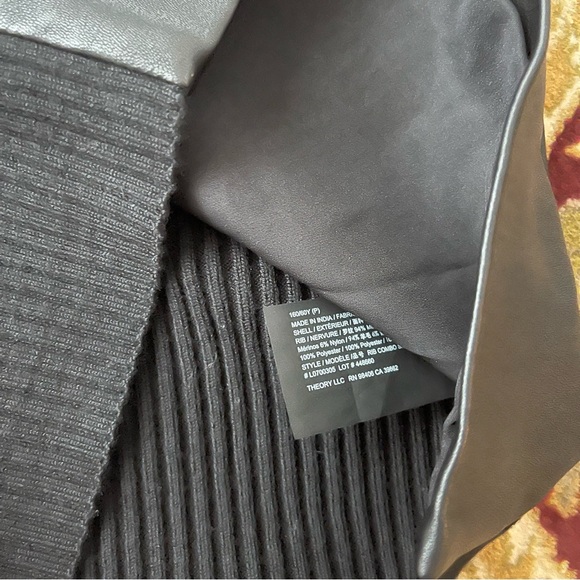 Theory Leather Ribbed combo Skirt - Picture 4 of 8